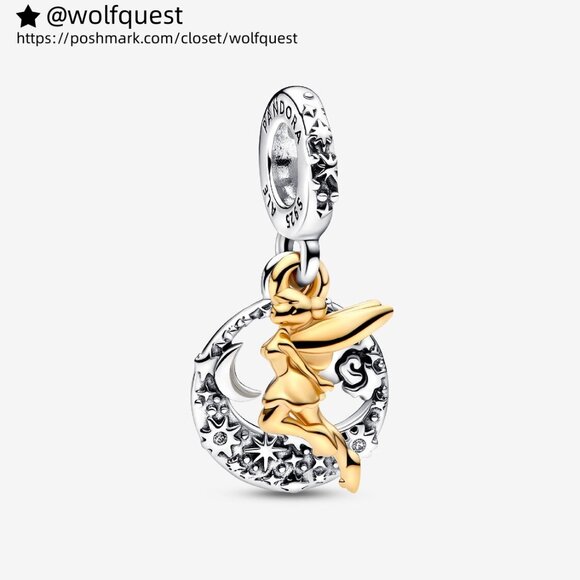 Pandora Disney Tinker Bell Celestial Night Dangle Charm - Picture 1 of 5